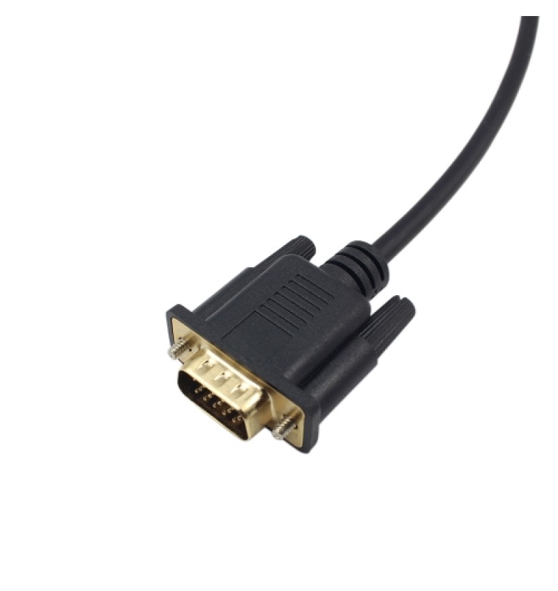 1.8M Male Display Port DP to VGA Male Adapter Cable Converter 1080P Video Cable for Projector DTV TV HDVD Player Black