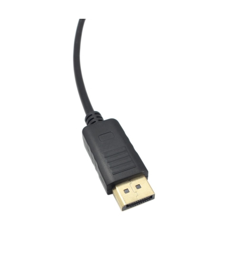 1.8M Male Display Port DP to VGA Male Adapter Cable Converter 1080P Video Cable for Projector DTV TV HDVD Player Black