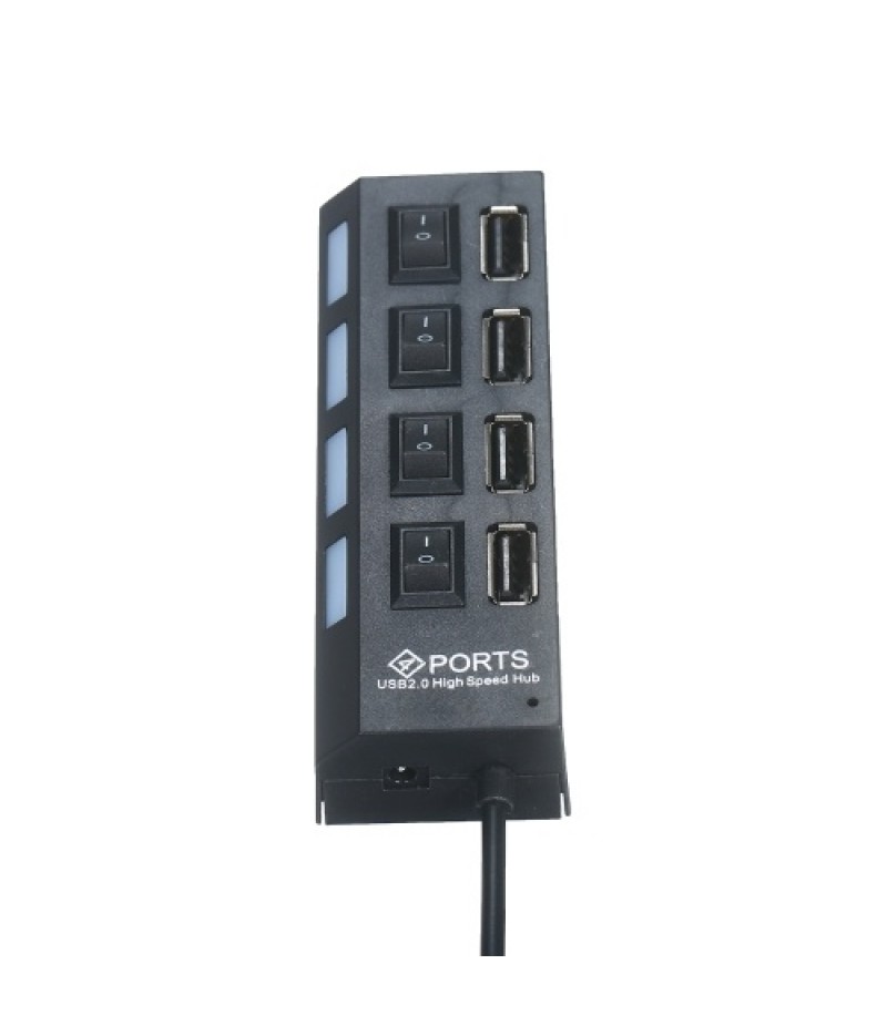 4-Ports USB Hub 480Mbps High Speed Data Transfer USB 2.0 Charging Splitter