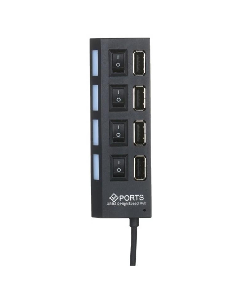4-Ports USB Hub 480Mbps High Speed Data Transfer USB 2.0 Charging Splitter