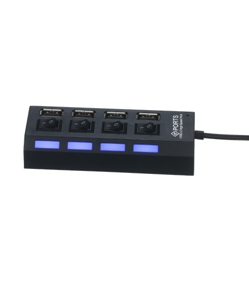 4-Ports USB Hub 480Mbps High Speed Data Transfer USB 2.0 Charging Splitter