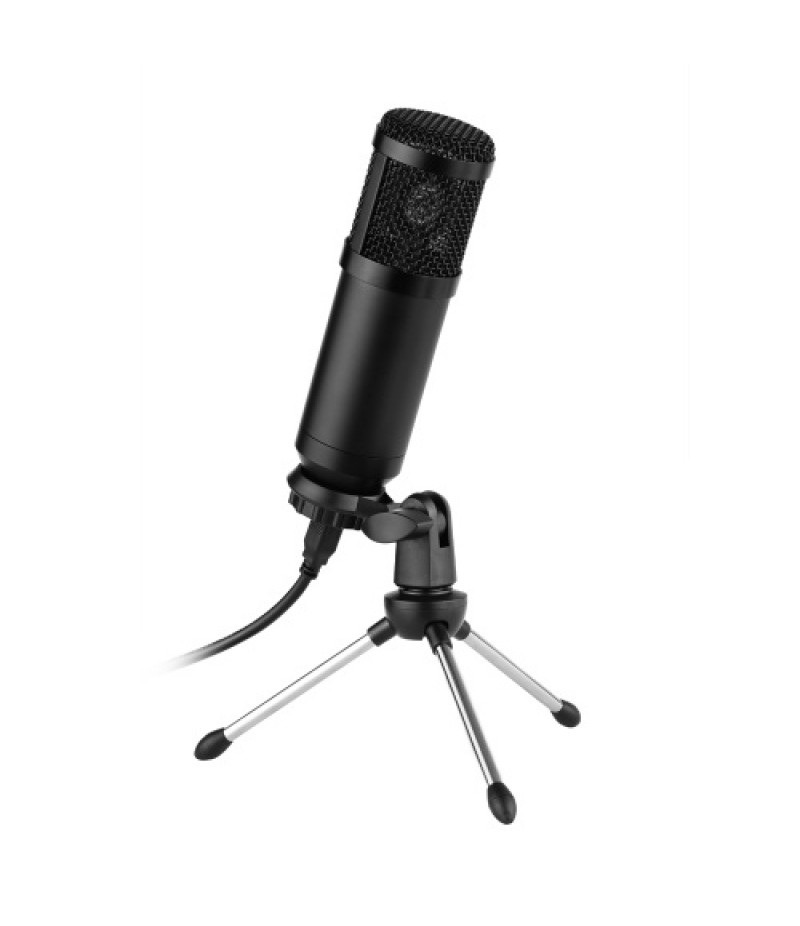 USB Computer Microphone with Mute/ Noise Reduction/ BT Connection Cardioid Condenser Mic Kit with Mini Desktop Metal Tripod Wind