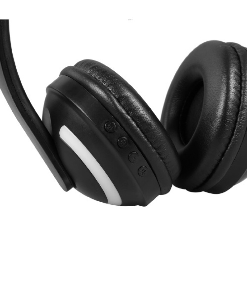 LED Cat Ear ZW-19 Headset RGB 7-Color Lights Noise Cancelling Headphones BT 4.2 Kids Earphone Supports 3.5mm Plug