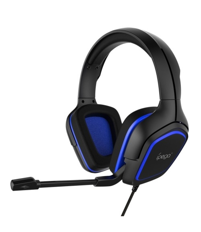  PG-R006 Gaming Headset Surround Sound Headset with High Sensitive Microphone for PC Switch PS4 CellPhone Black+Blue