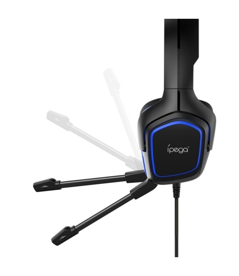  PG-R006 Gaming Headset Surround Sound Headset with High Sensitive Microphone for PC Switch PS4 CellPhone Black+Blue