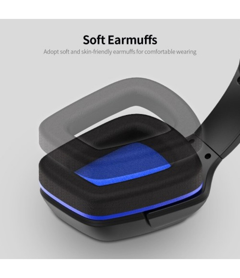  PG-R006 Gaming Headset Surround Sound Headset with High Sensitive Microphone for PC Switch PS4 CellPhone Black+Blue