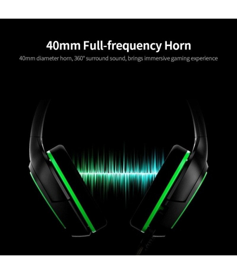  PG-R006 Gaming Headset Surround Sound Headset with High Sensitive Microphone for PC Switch PS4 CellPhone Black+Blue