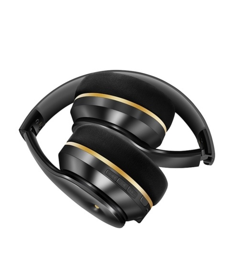 EL528 Wireless BT Headphone Foldable Stereo ANC Headset Sports Gaming TF/FM/Wired Mode Earphone for Phone/Laptop/PC Black&amp;Go
