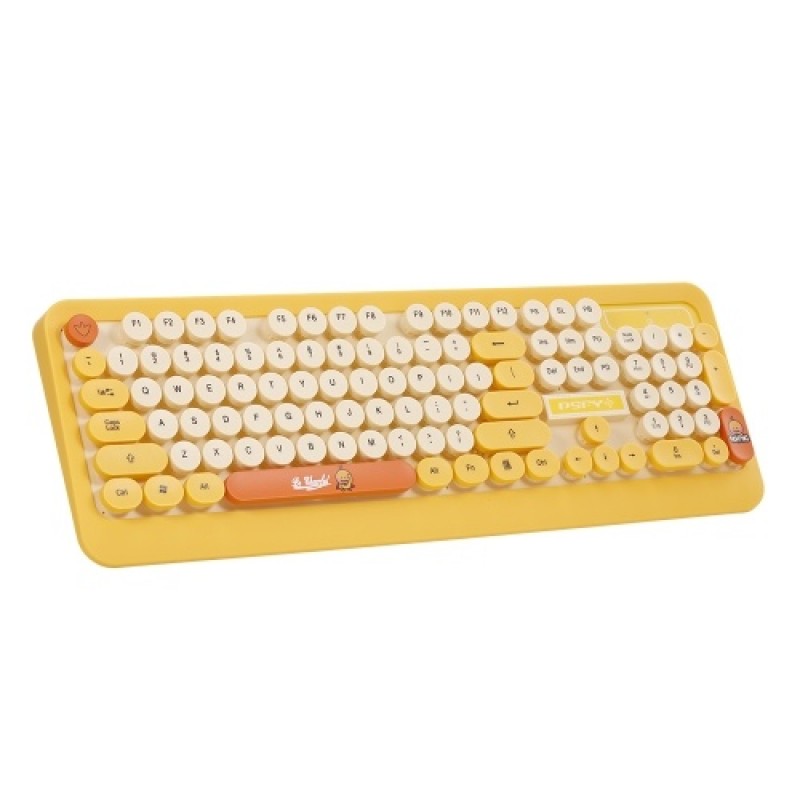 K68 2.4GHz Wireless Cute Retro Round Keycap Keyboard Mouse Set