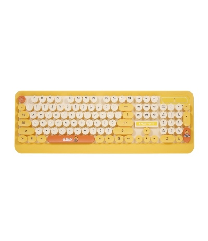 K68 2.4GHz Wireless Cute Retro Round Keycap Keyboard Mouse Set
