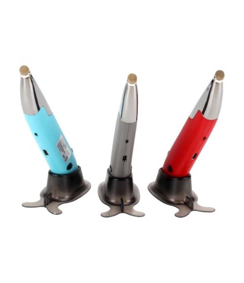Three Mode 2.4G+BT3.0+5.0 Wireless Optical Pen Mouse 800/1200/1600DPI Rechargeable Pocket Pen Mouse for PC Laptop Computer Red