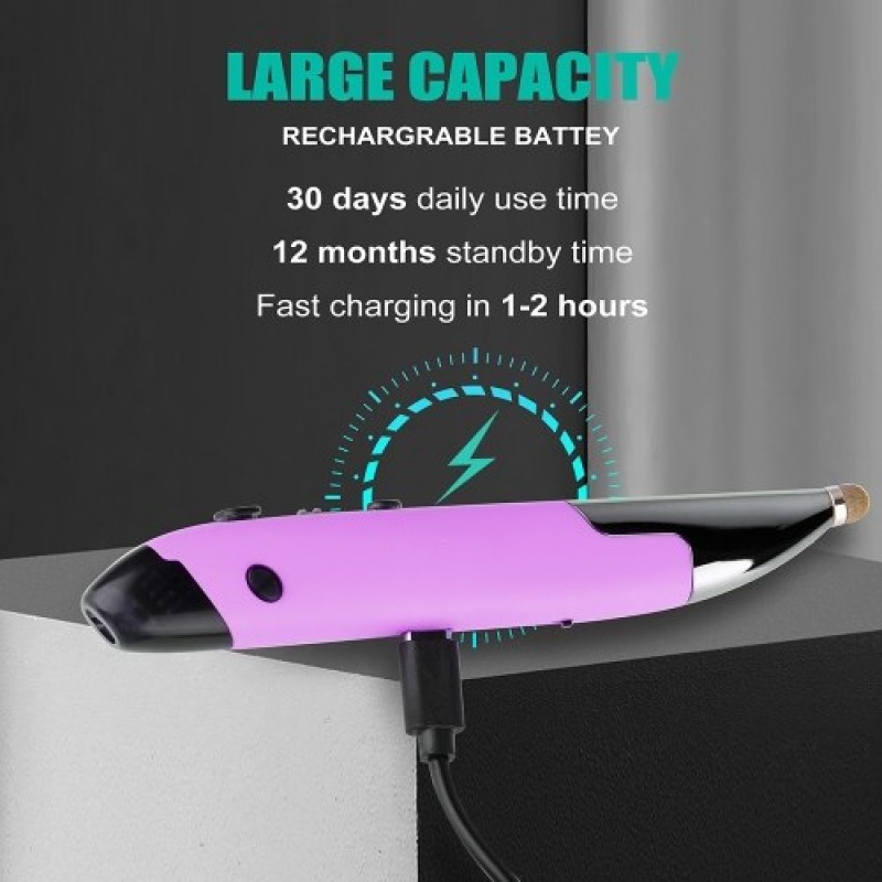 Three Mode 2.4G+BT3.0+5.0 Wireless Optical Pen Mouse 800/1200/1600DPI Rechargeable Pocket Pen Mouse for PC Laptop Computer Red
