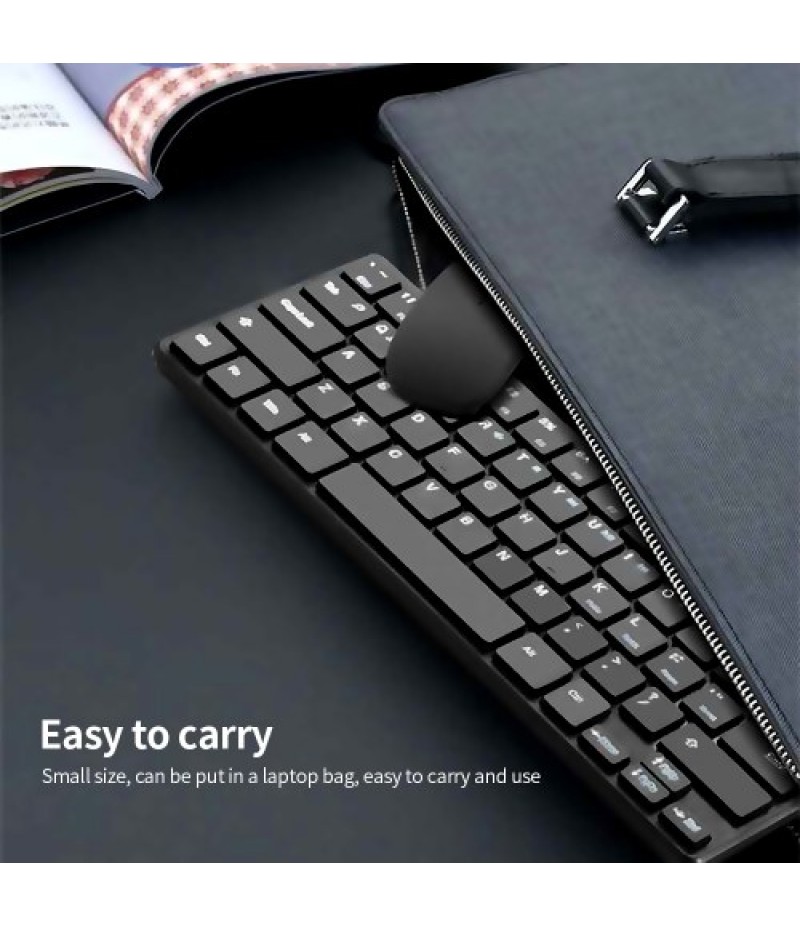 Keyboard Mouse Combo 2.4G Wireless Keyboard Mouse Set Office Keyboard Mouse Set Slim Design Plug and Play for PC Laptop Black