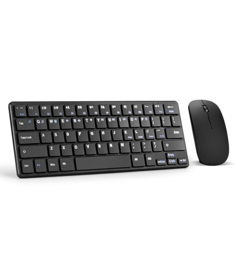 Keyboard Mouse Combo 2.4G Wireless Keyboard Mouse Set Office Keyboard Mouse Set Slim Design Plug and Play for PC Laptop Black