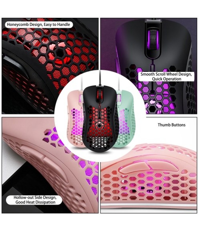 Mouse with USB Chargeing Port Design Ergonomic 4 Colors Changeing Optiacal Illuminated Mouse 6 Levels Adjustable Resolution with
