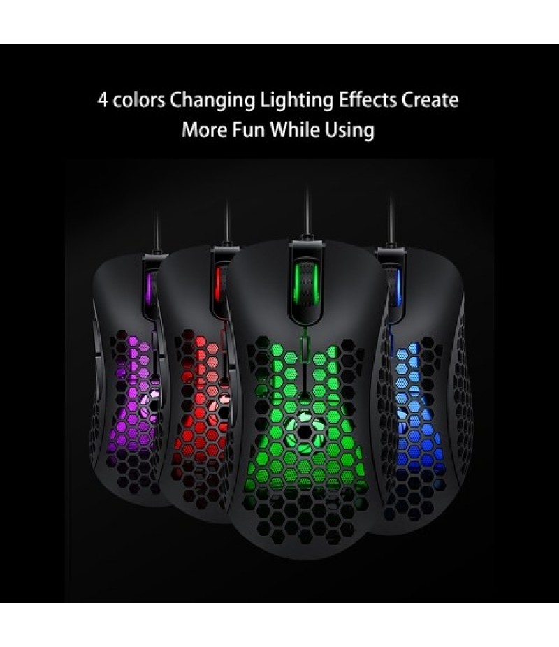 Mouse with USB Chargeing Port Design Ergonomic 4 Colors Changeing Optiacal Illuminated Mouse 6 Levels Adjustable Resolution with