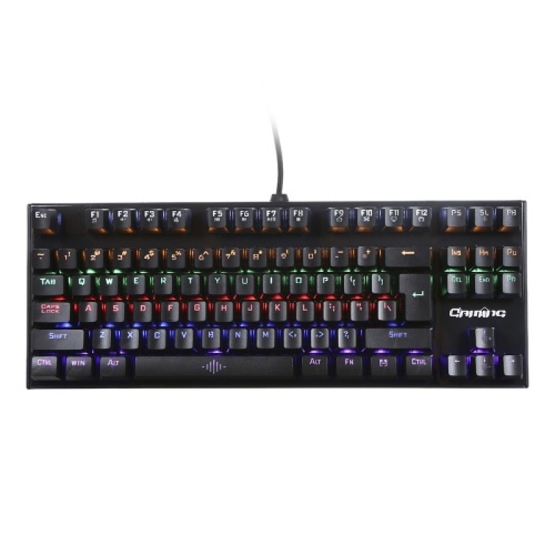 Illuminated Keyboard 87 Keys Gaming Keyboard USB Powered Operated 3 Levels Adjustable Brightness Dimmable for Computer Laptop E-