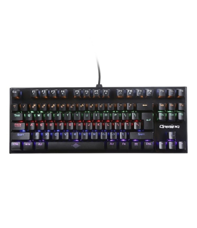 Illuminated Keyboard 87 Keys Gaming Keyboard USB Powered Operated 3 Levels Adjustable Brightness Dimmable for Computer Laptop E-