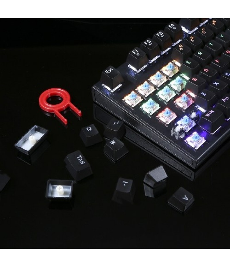 Illuminated Keyboard 87 Keys Gaming Keyboard USB Powered Operated 3 Levels Adjustable Brightness Dimmable for Computer Laptop E-