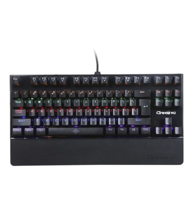 Illuminated Keyboard 87 Keys Gaming Keyboard USB Powered Operated 3 Levels Adjustable Brightness Dimmable for Computer Laptop E-