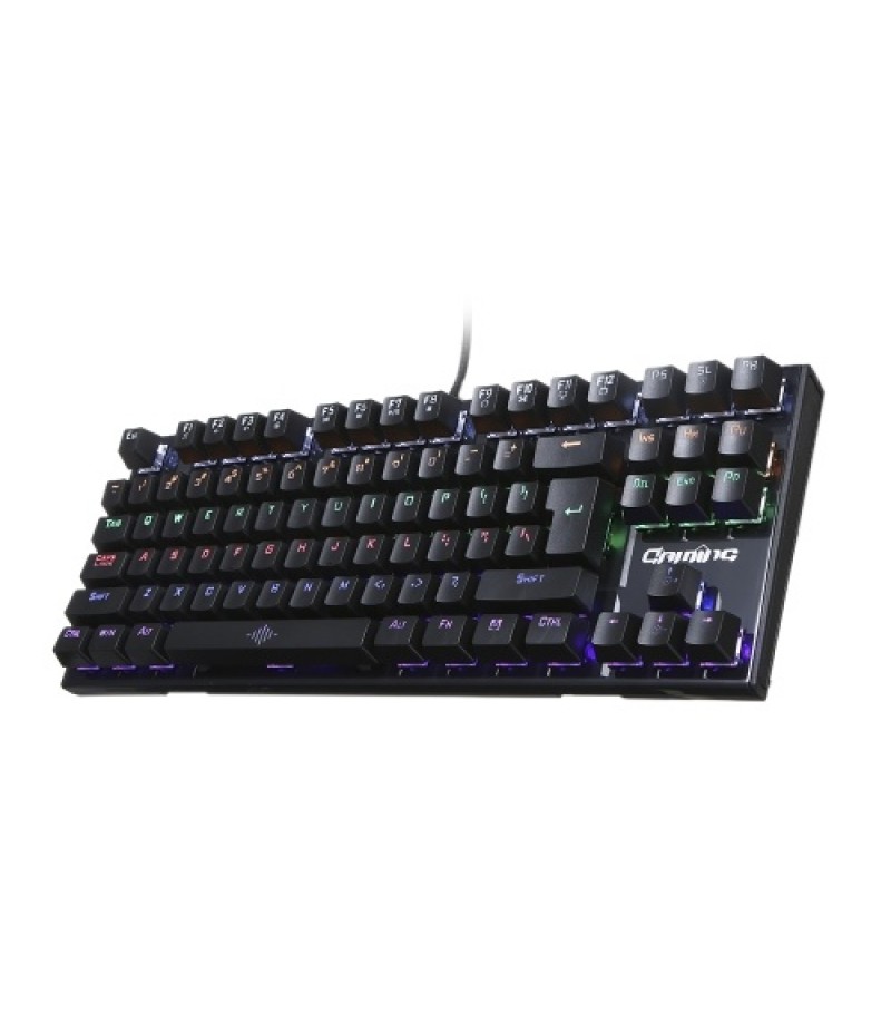 Illuminated Keyboard 87 Keys Gaming Keyboard USB Powered Operated 3 Levels Adjustable Brightness Dimmable for Computer Laptop E-