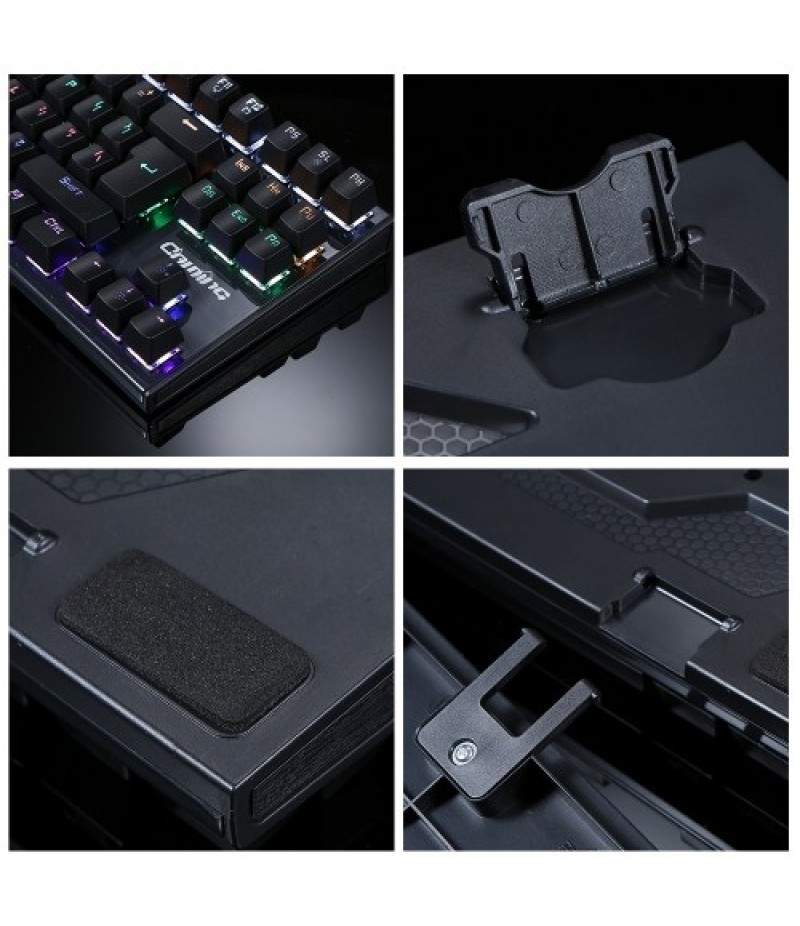 Illuminated Keyboard 87 Keys Gaming Keyboard USB Powered Operated 3 Levels Adjustable Brightness Dimmable for Computer Laptop E-