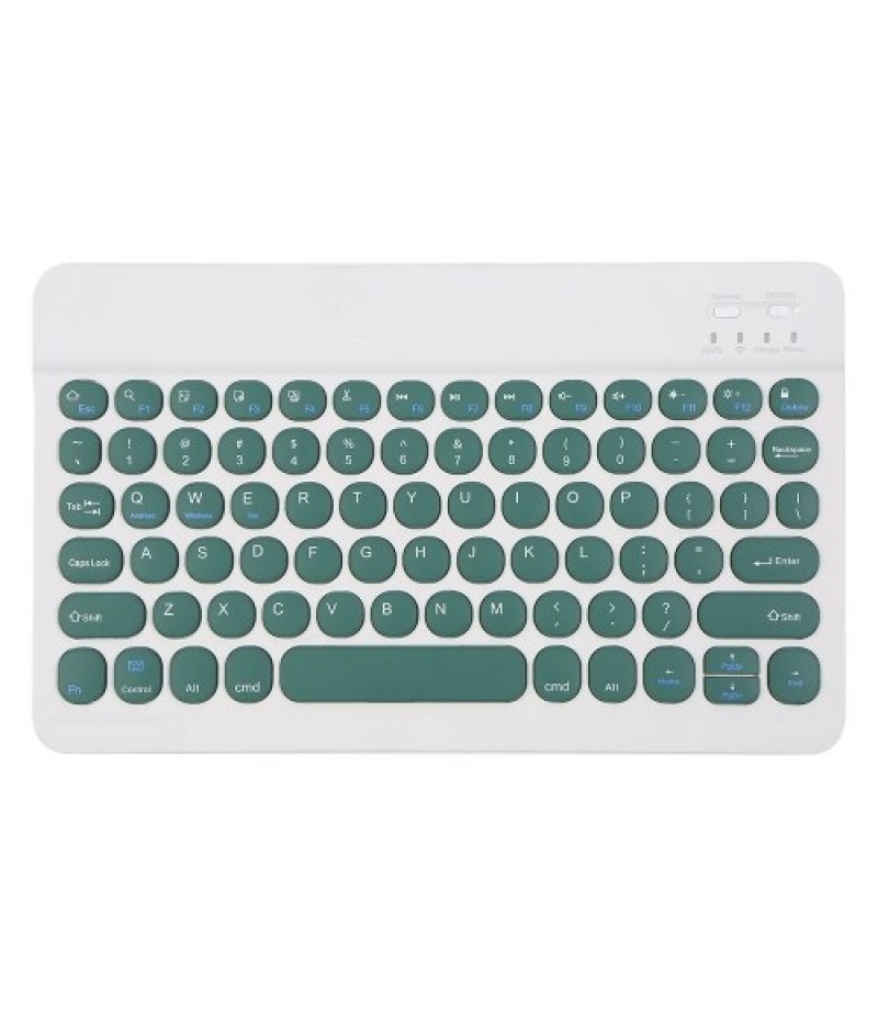 BT Keyboard Rechargeable Mute Multi-system Compatibility Multi-function Keys Compatibility BT Keyboard + USB Cable Dark Green