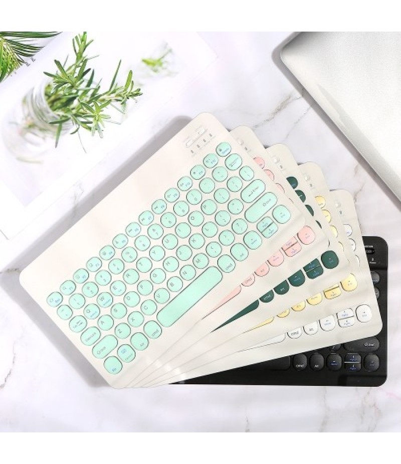 BT Keyboard Rechargeable Mute Multi-system Compatibility Multi-function Keys Compatibility BT Keyboard + USB Cable Dark Green