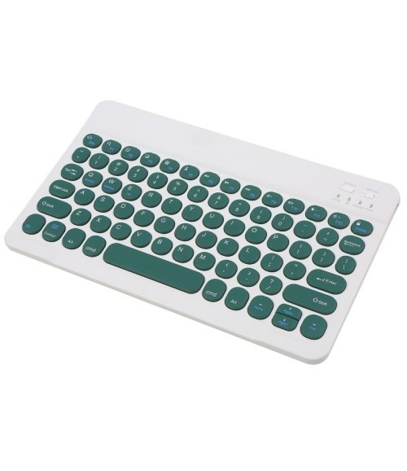 BT Keyboard Rechargeable Mute Multi-system Compatibility Multi-function Keys Compatibility BT Keyboard + USB Cable Dark Green
