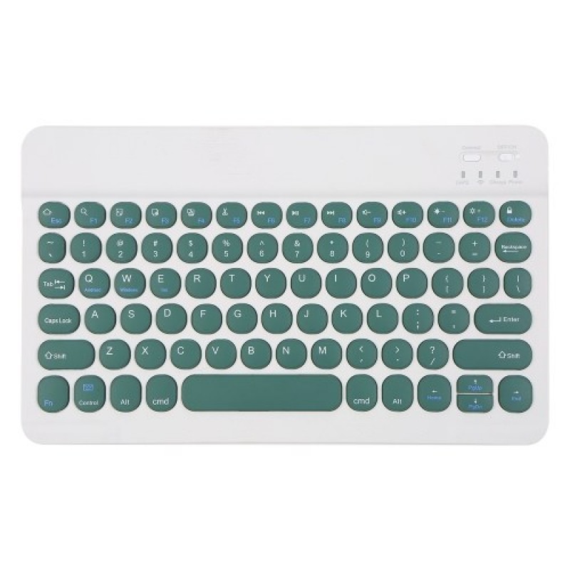 BT Keyboard Rechargeable Mute Multi-system Compatibility Multi-function Keys Compatibility BT Keyboard + USB Cable Dark Green