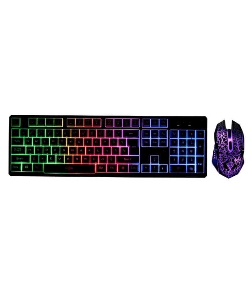 Keyboard and Mouse Combo N-Key Rollover Wired Gaming Mouse Silent Office Keyboard RGB Mouse 104Keys