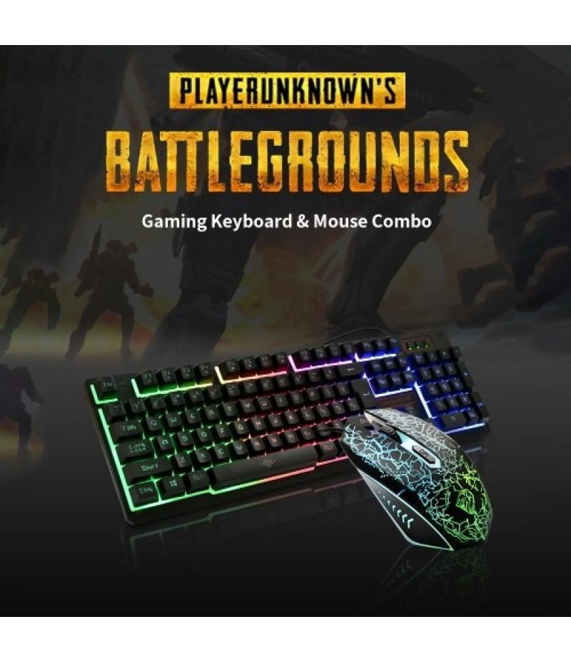 Keyboard and Mouse Combo N-Key Rollover Wired Gaming Mouse Silent Office Keyboard RGB Mouse 104Keys