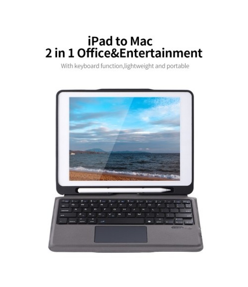 T207 Keyboard Protective Case with Detachable BT Keyboard Touchpad Compatible with iPad Pro 11(2018/2020/2021)/iPad Air4 10.9(20