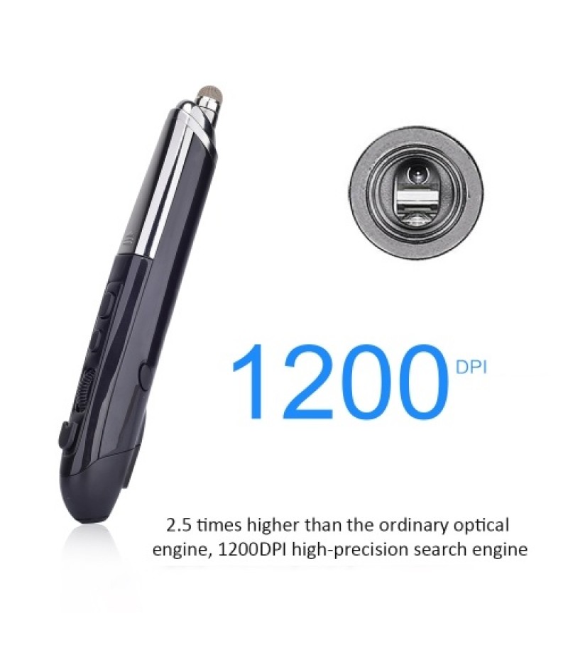 PR-08 2.4Ghz Wireless Optical Touch-pen Mouse 800/1200/1600DPI Wireless Mouse Pen with Web Browsing Laser-Presenter Handwriting 