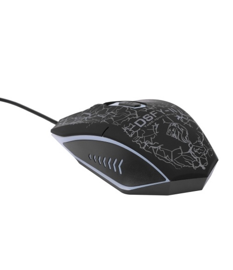 USB Wired Gaming Keyboard and Mouse Combo Waterproof Rainbow Backlit 2000DPI for Home Office