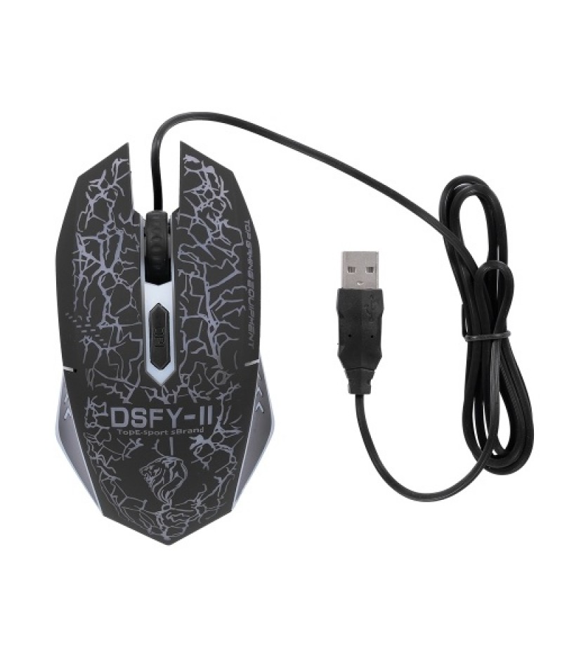USB Wired Gaming Keyboard and Mouse Combo Waterproof Rainbow Backlit 2000DPI for Home Office