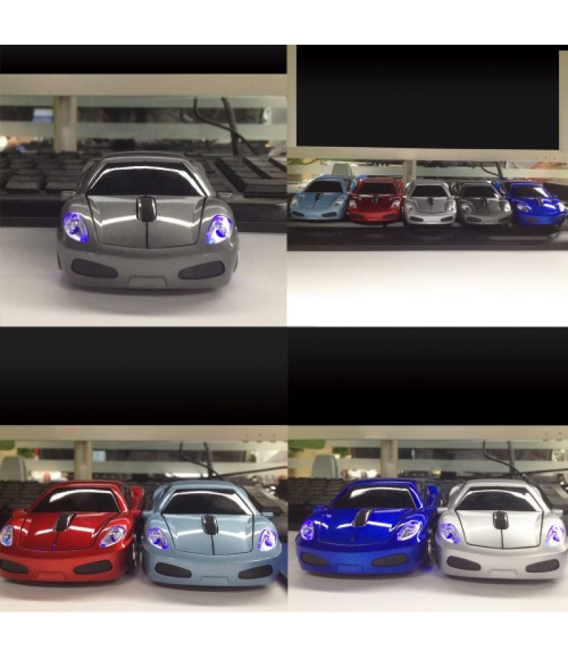2.4GHz Wireless Racing Car Shaped Optical USB Mouse/Mice 3D 3 Buttons 1000 DPI/CPI for PC Laptop Desktop