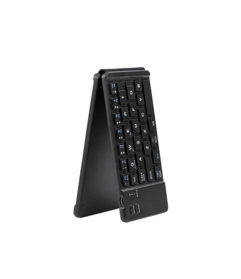 Folding Pocket-size BT Keyboard Scissor Switch Keyboard Compatible with iOS/Android/Windows Laptops Tablets Cellphones Black