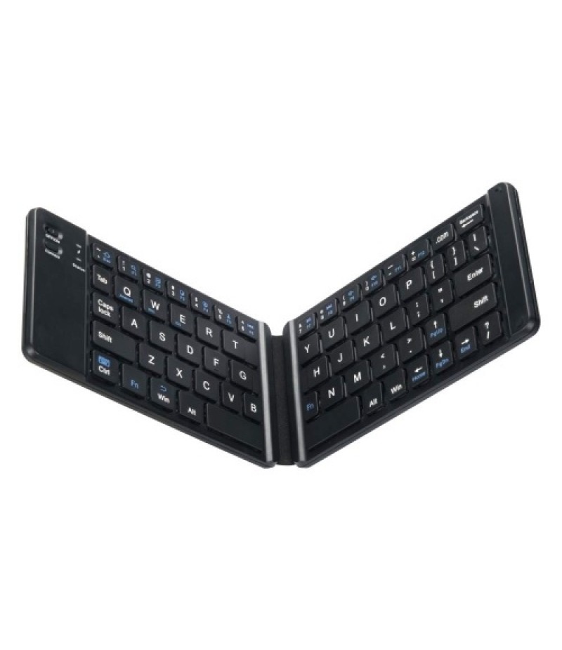 Folding Pocket-size BT Keyboard Scissor Switch Keyboard Compatible with iOS/Android/Windows Laptops Tablets Cellphones Black
