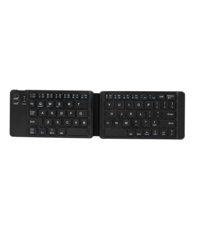 Folding Pocket-size BT Keyboard Scissor Switch Keyboard Compatible with iOS/Android/Windows Laptops Tablets Cellphones Black