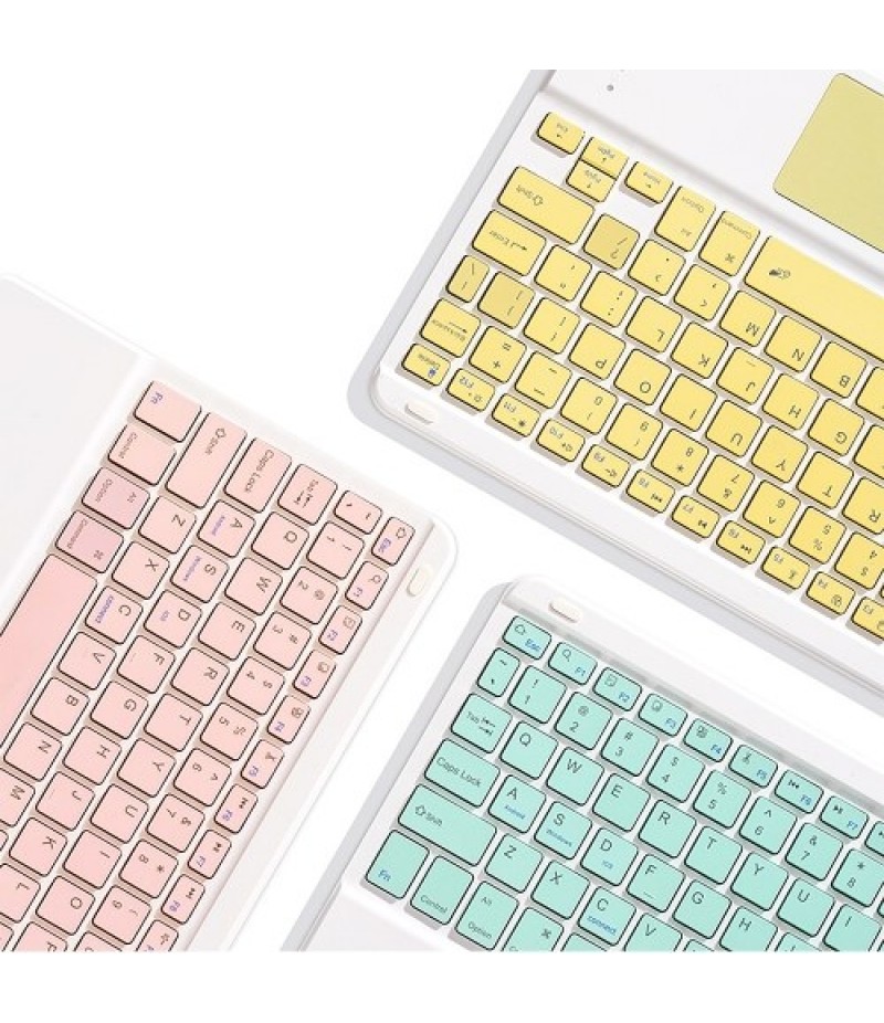 Detachable BT Keyboard Case with Touchpad Charging Pen Slot Compatible with iPad Pro11 2018/2020/ iPad air4 2020 Pink