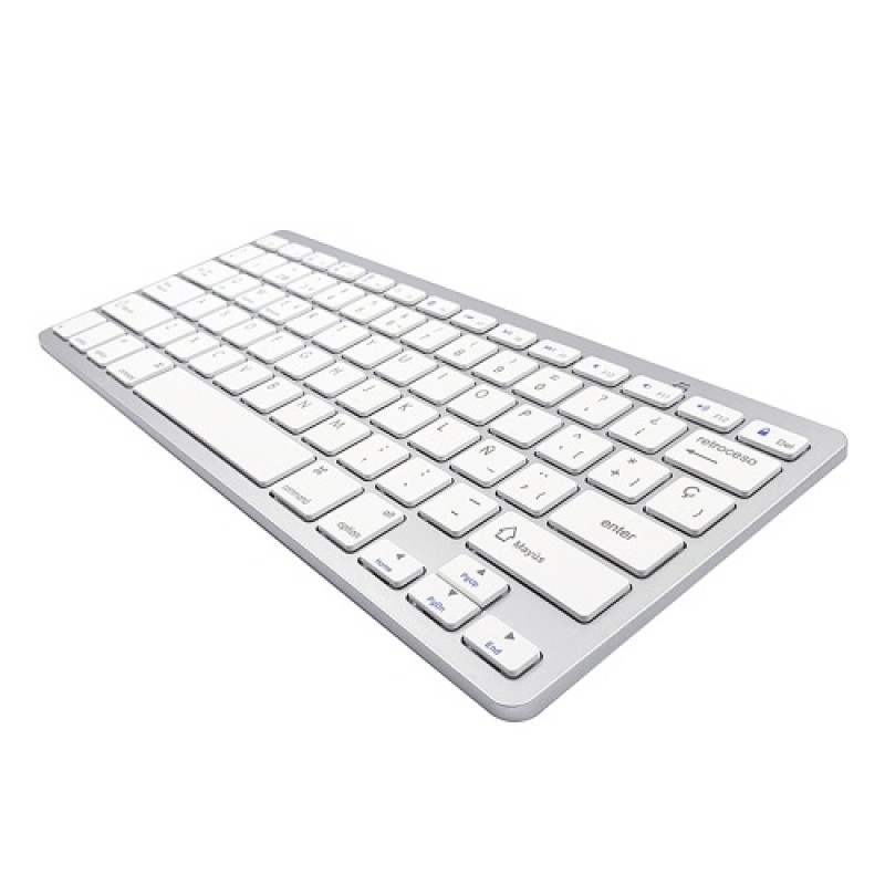 78 Keys Spanish Wireless BT Keyboard BT 3.0  Ultra- Keyboard Support Windows/iOS/Android for Laptop Tablet Phone