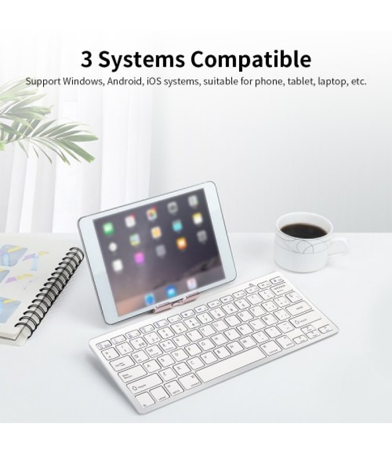 78 Keys Spanish Wireless BT Keyboard BT 3.0 Portable Ultra-slim Keyboard Support Windows/iOS/Android for Laptop Tablet Phone