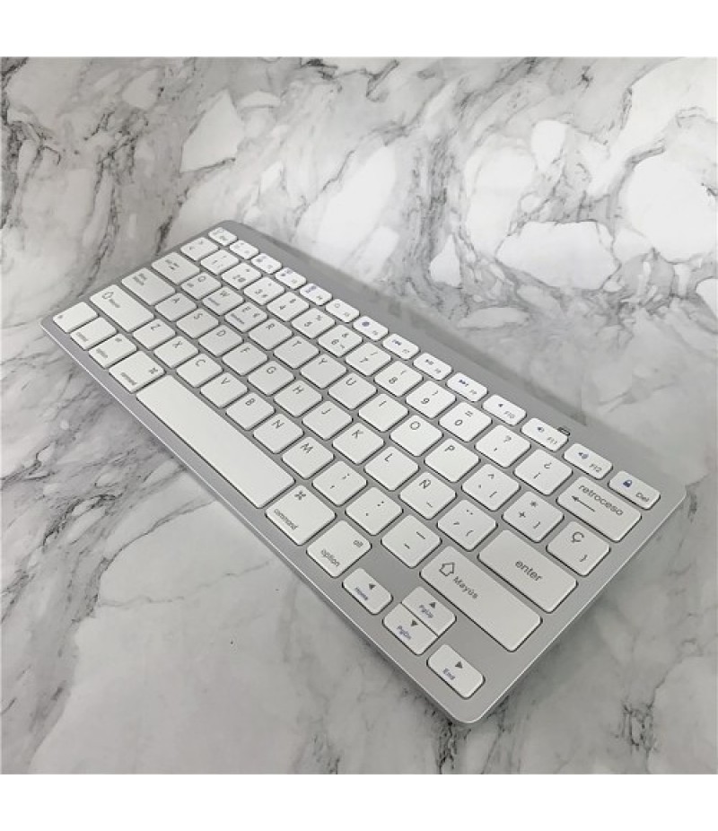 78 Keys Spanish Wireless BT Keyboard BT 3.0 Portable Ultra-slim Keyboard Support Windows/iOS/Android for Laptop Tablet Phone