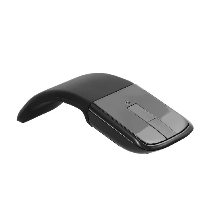 2.4G Wireless Mouse with USB Arc Mouse with Touch Function Folding Optical Mice with USB Receiver Bending Mouse for PC Laptop(Bl