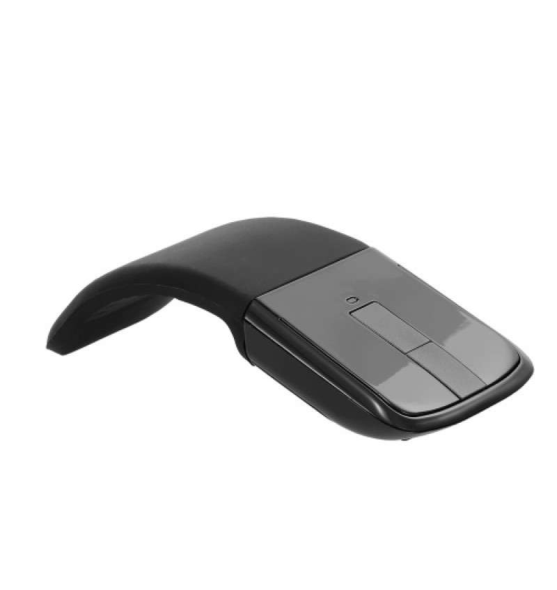 2.4G Wireless Mouse with USB Arc Mouse with Touch Function Folding Optical Mice with USB Receiver Bending Mouse for PC Laptop(Bl