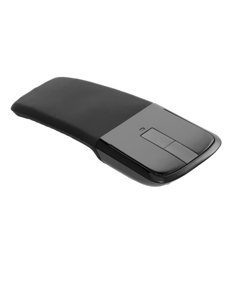 2.4G Wireless Mouse with USB Arc Mouse with Touch Function Folding Optical Mice with USB Receiver Bending Mouse for PC Laptop(Bl