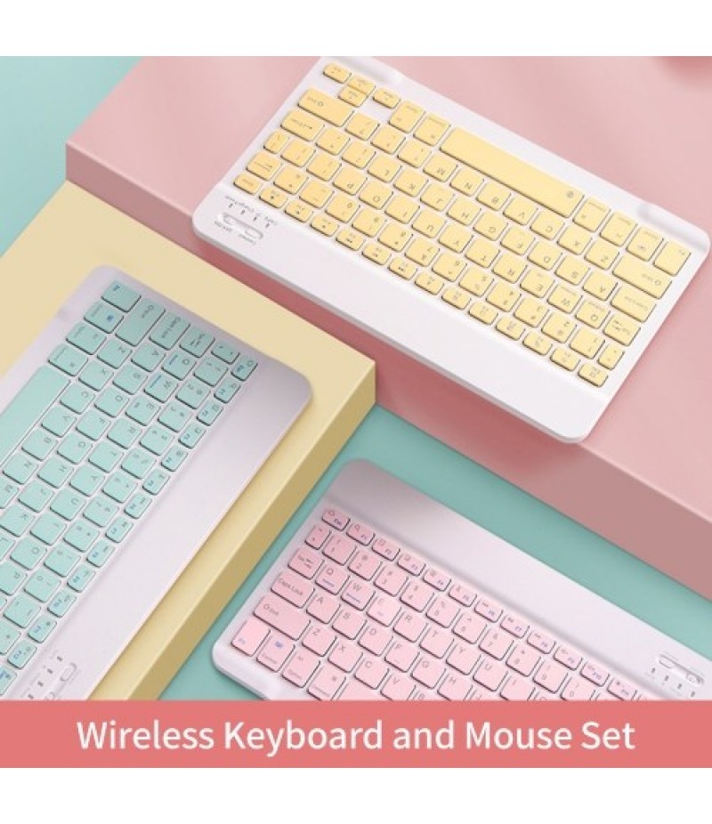Tablet Wireless Keyboard and Mouse Combo Ultra-slim Design Rechargeable Battery for Smartphone Tablet Compatible with iPhone iPad