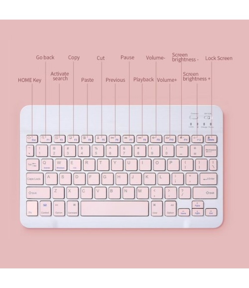 Tablet Wireless Keyboard and Mouse Combo Ultra-slim Design Rechargeable Battery for Smartphone Tablet Compatible with iPhone iPad