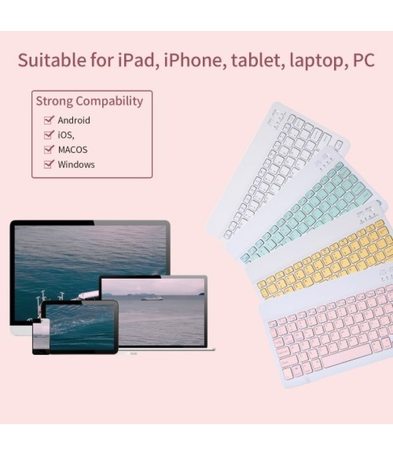 Tablet Wireless Keyboard and Mouse Combo Ultra-slim Design Rechargeable Battery for Smartphone Tablet Compatible with iPhone iPad